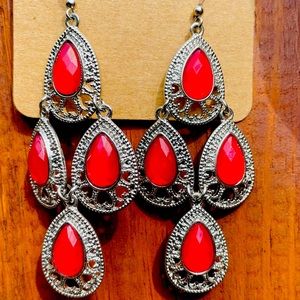 Gypsy red earrings